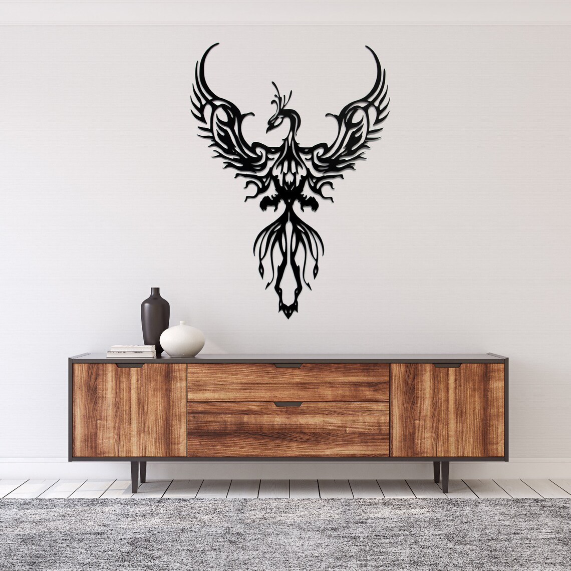 Rising Phoenix Metal Wall Art / Housewarming Gift / Home Etsy