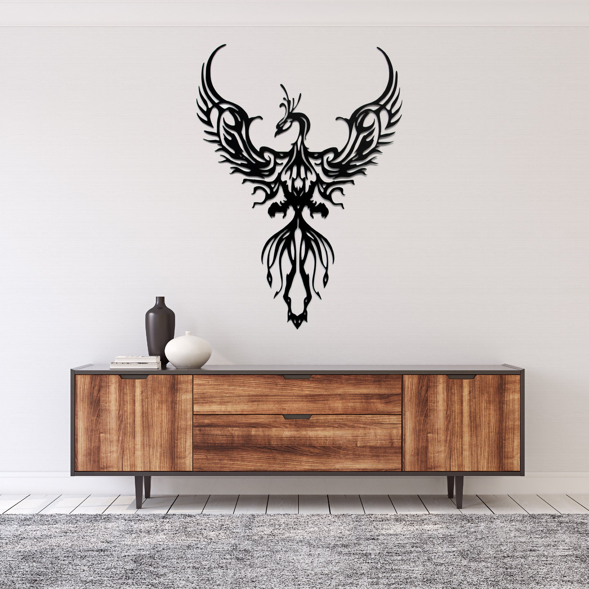 Rising Phoenix Metal Wall Art / Housewarming Gift / Home Etsy