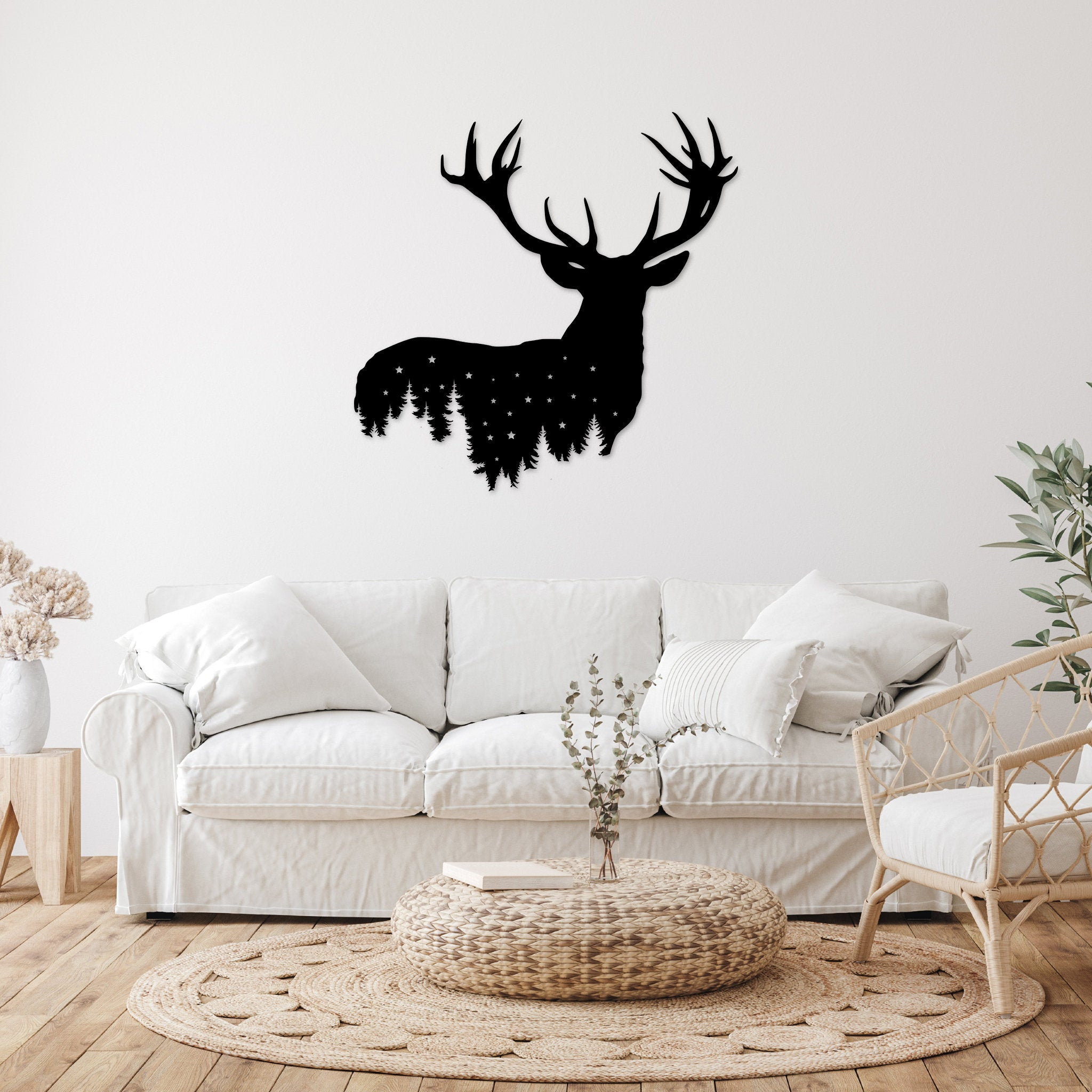 Deer Metal Wall Art / Housewarming Gift / Home Decor / Metal Etsy