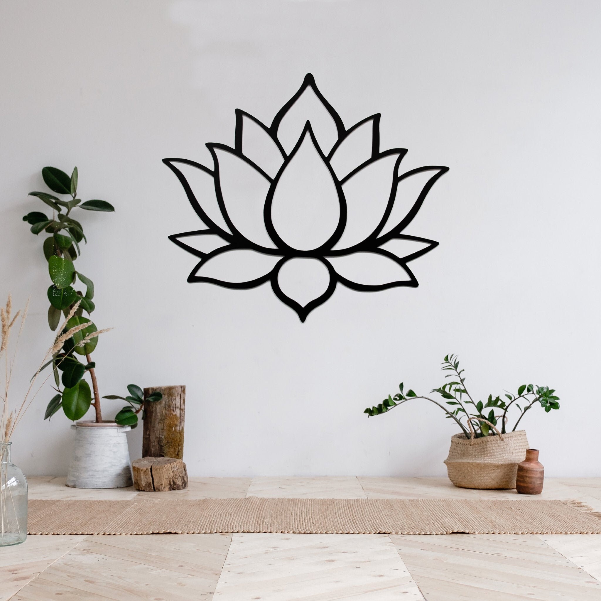Lotus Flower Metal Wall Art / Housewarming Gift / Home Decor Etsy