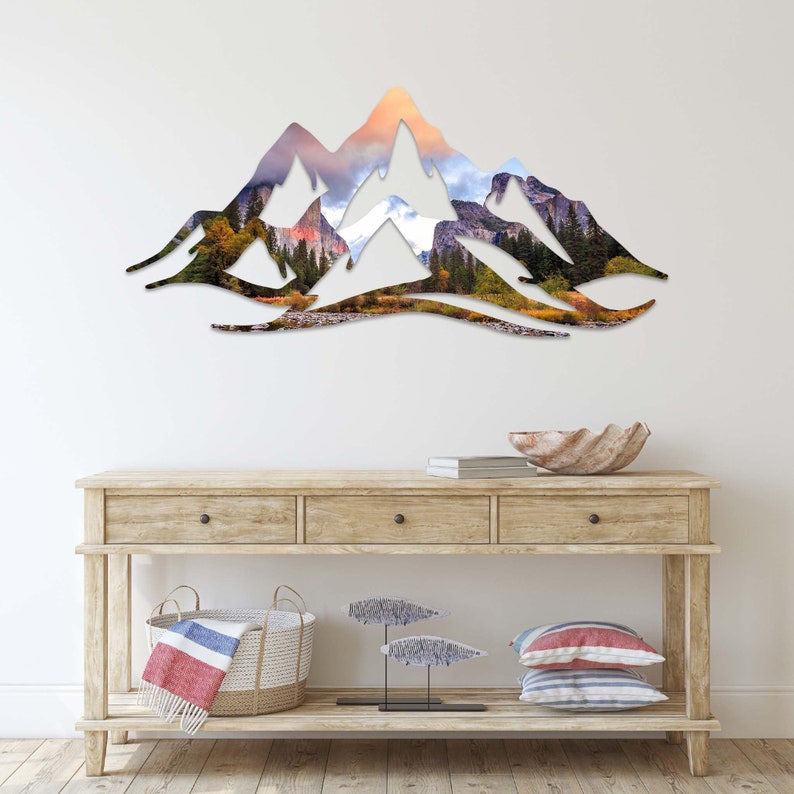 Yosemite Basin Mountain Range Metal Wall Art / Housewarming Etsy