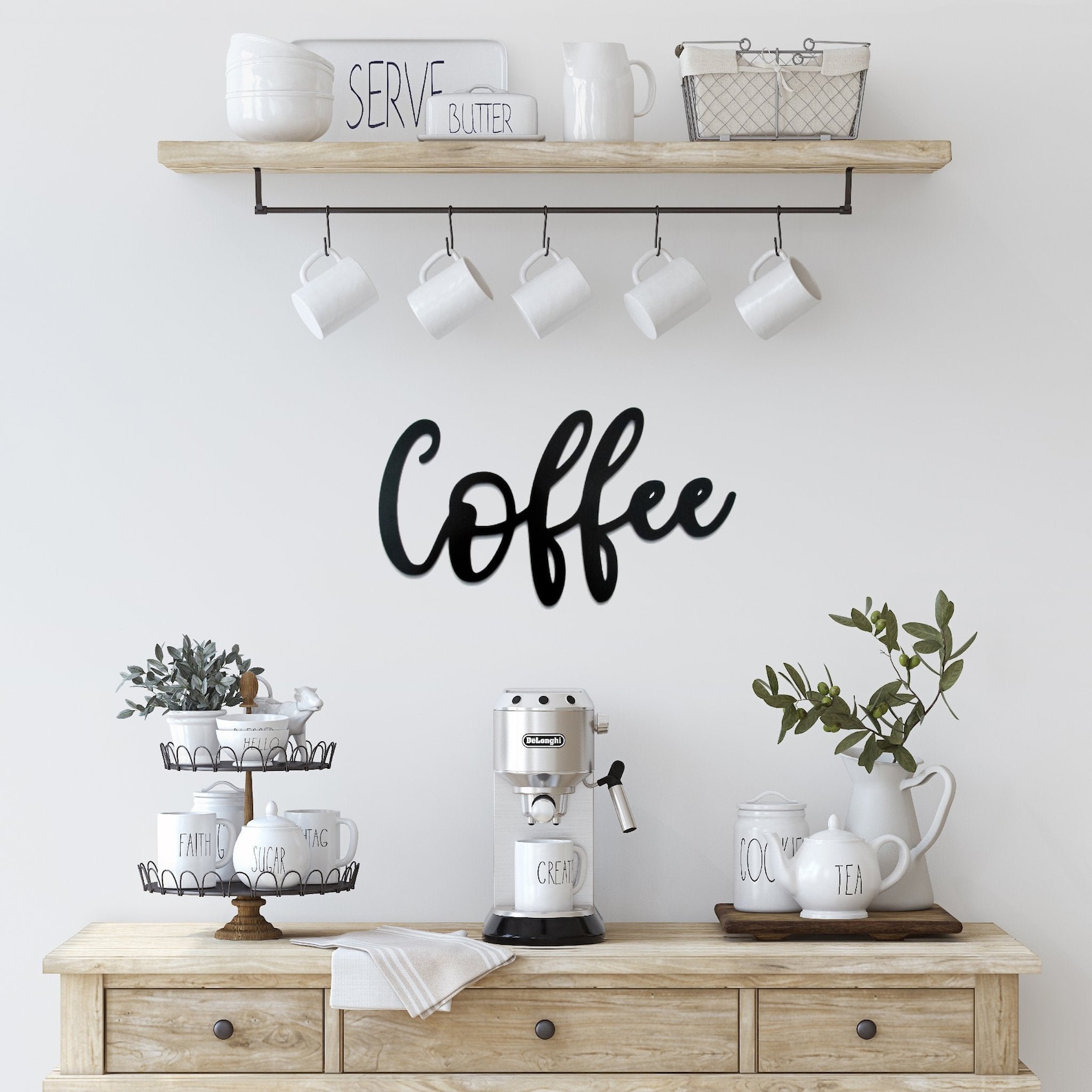 Coffee Metal Wall Art / Housewarming Gift / Home Decor / Etsy
