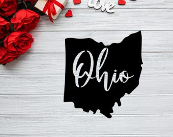 Ohio Metal Wall Art: State Sign, Home Decor