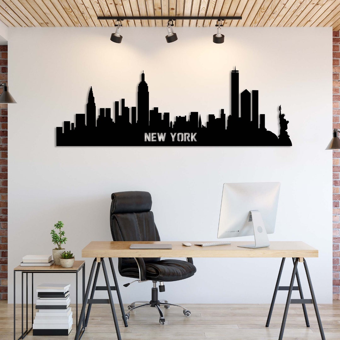New York City Skyline Metal Wall Art New York City Skyline Metal Art