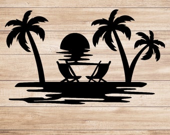 Beach View Metal Wall Art: Coastal Decor