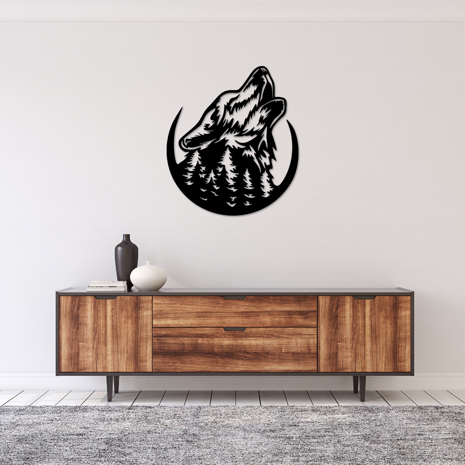 Howling Wolf Metal Wall Art / Housewarming Gift / Home Decor - Etsy