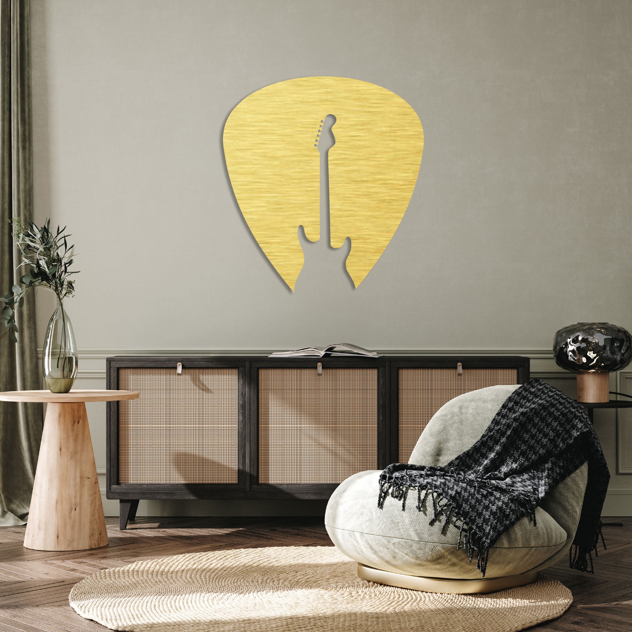 Guitar Mirror Design Metal Wall Art Guitar Wall Art Gift For