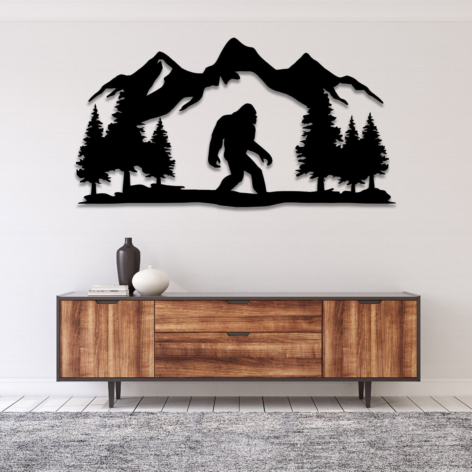 Bigfoot Metal Wall Art / Housewarming Gift / Home Decor / Etsy