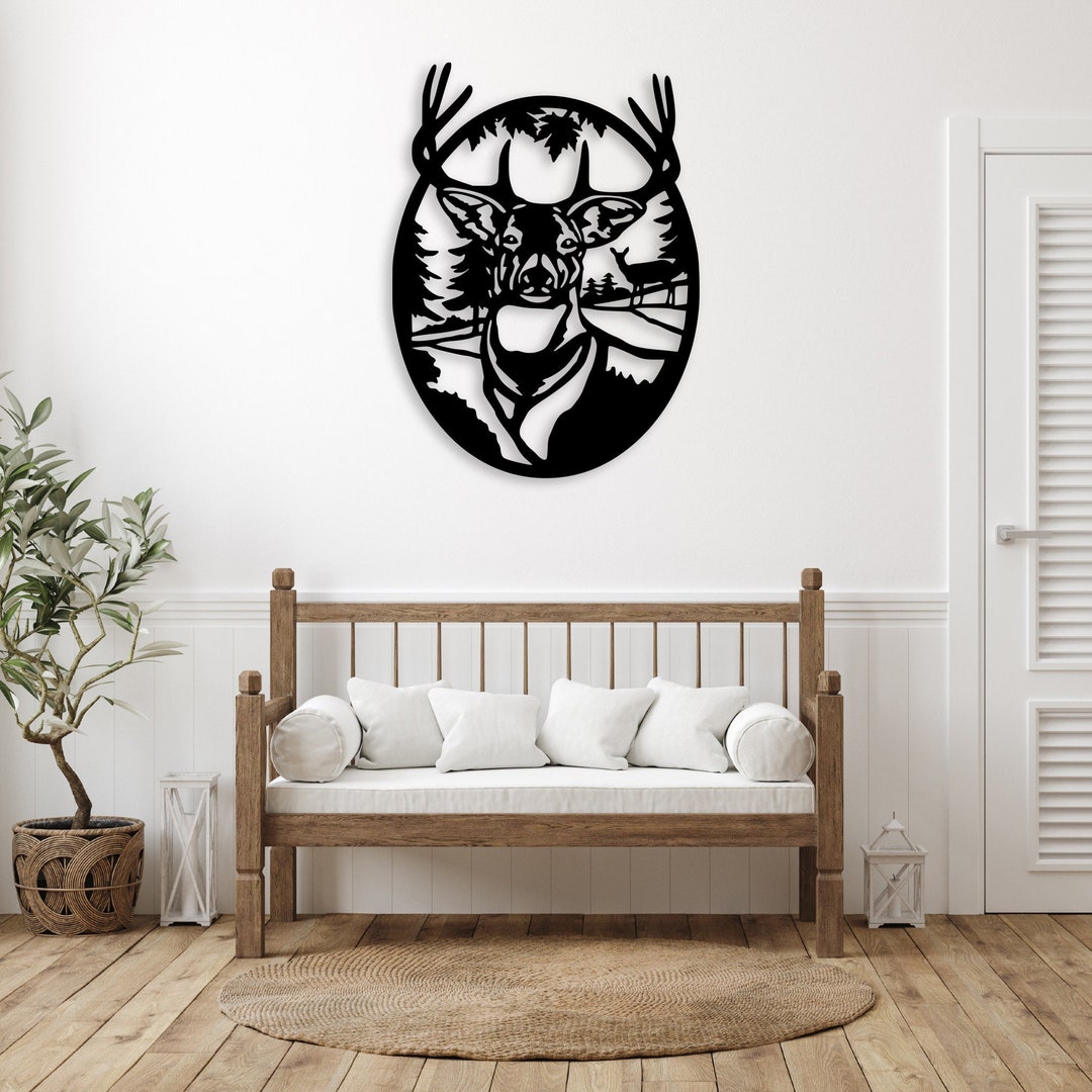 Deer Portrait Metal Wall Art / Housewarming Gift / Home - Etsy