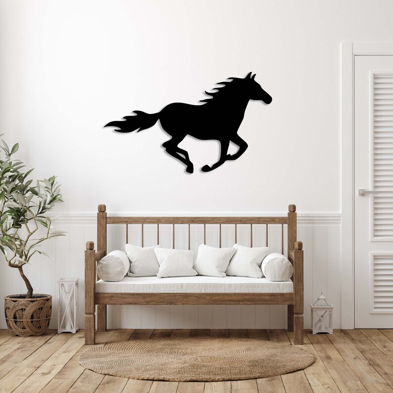 Running Horse Metal Wall Art / Housewarming Gift / Home Etsy