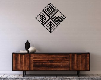 洋書 WALL ELEMENTS ART WALL Japanese Elements Wall Art Set of 4, Japan Kanji 4 Elements