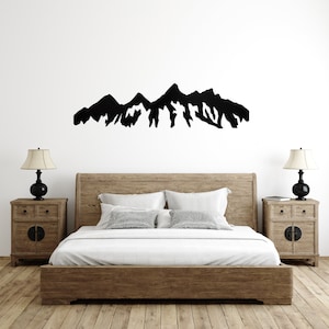 Teton Mountain Metal Wall Art | Mountain Metal Wall Art | Metal Mountain Wall Art | Mountain Metal Art | Large Mountain Decor, ACM
