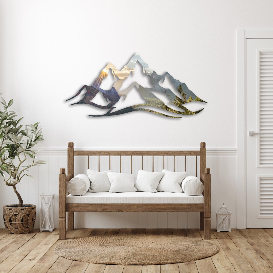 Yosemite Mountain Range Metal Wall Art / Mountains Wall Art / Yosemite