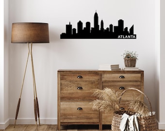 Atlanta Skyline Metal Wall Art: Modern Home Decor