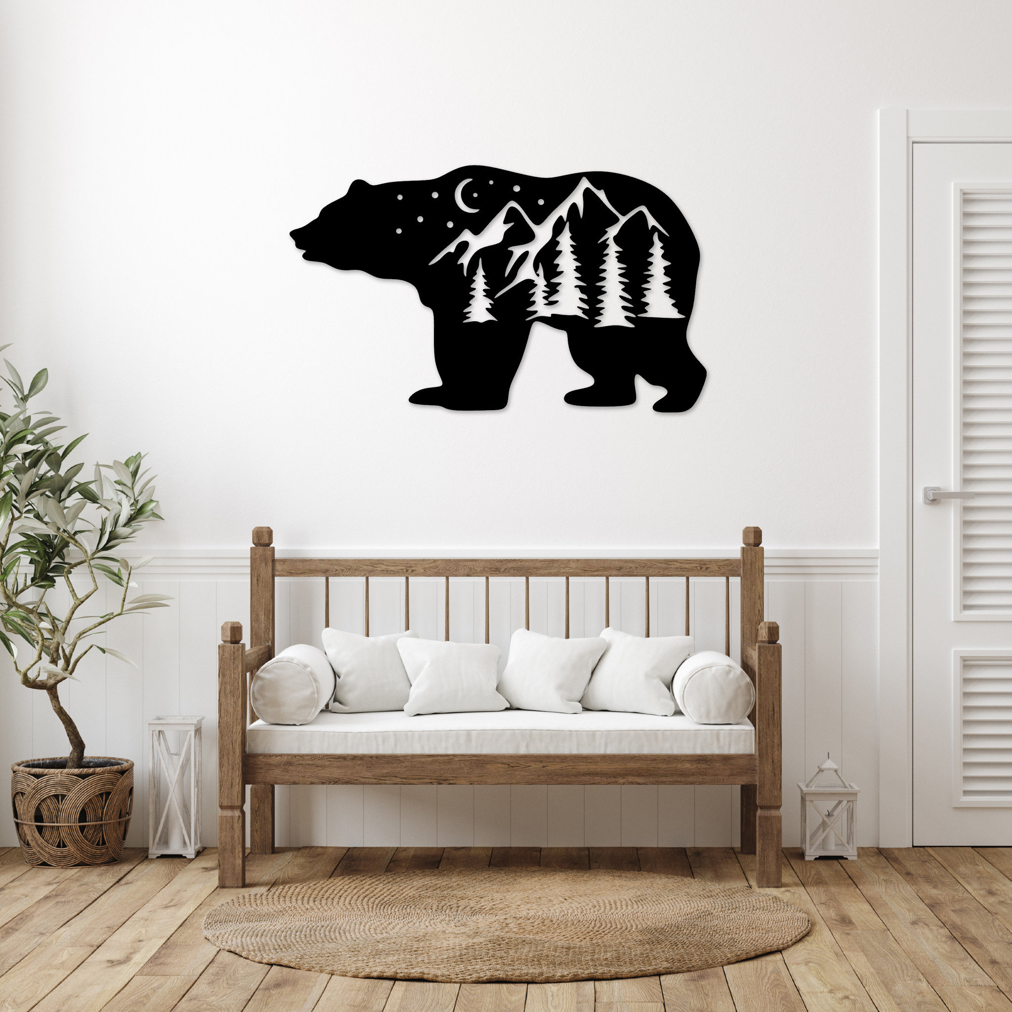Big Bear Metal Wall Art / Housewarming Gift / Home Decor / Etsy
