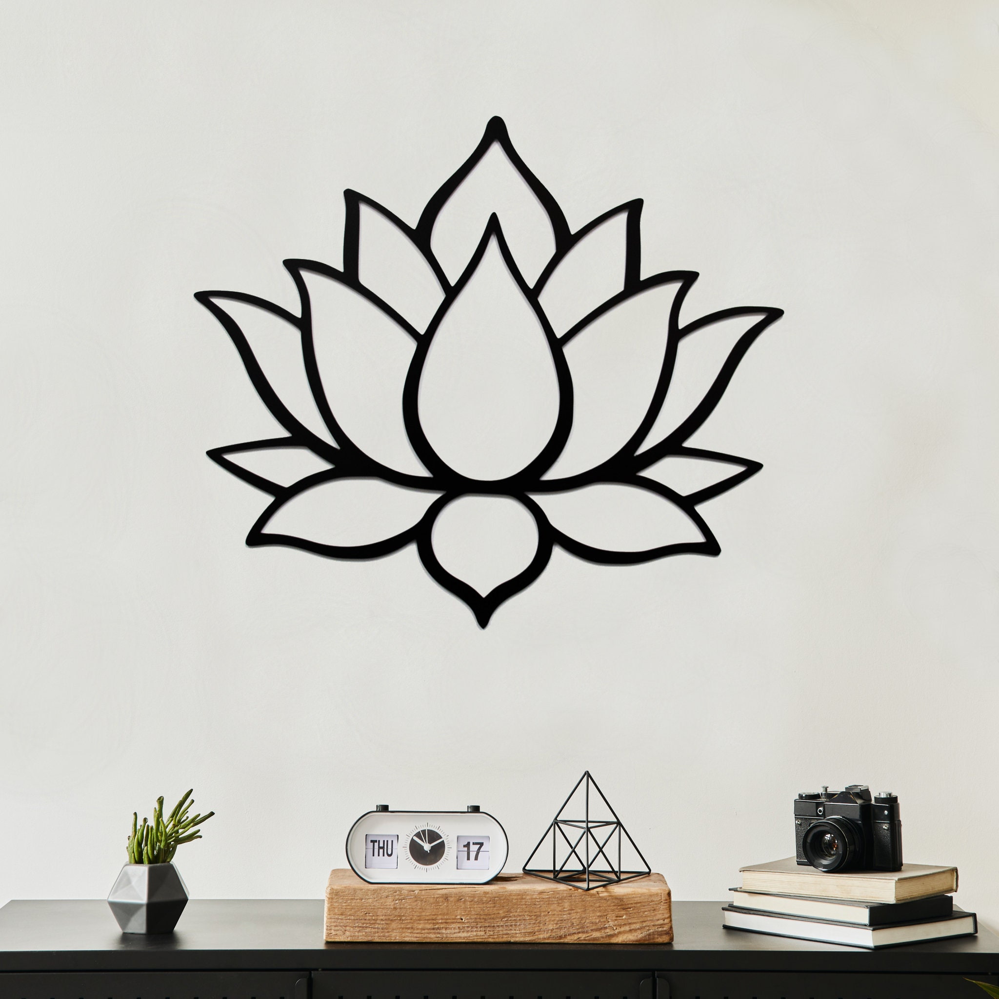Lotus Flower Metal Wall Art / Housewarming Gift / Home Decor Etsy