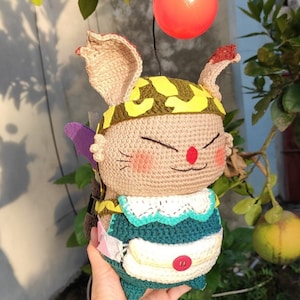 Crochet Moogles Plush Doll - Final Fantasy Character Amigurumi Dolls - Final Fantasy Inspired Toys - Gift For Fan