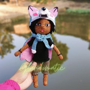 Custom Wolf in Kipo and the Age of Wonderbeasts Crochet Doll - Kipo's Best Friend Character Plush - Animation Plushie