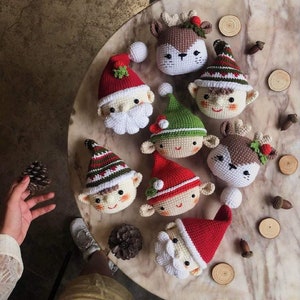Crochet Christmas Ornament - Christmas Tree Decoration - Crochet Christmas Decoration - Santa Claus, Tree Ornament, Mini Plush