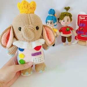 Elefante de crochet, muñecos inspirados en It Takes Two - Peluches de It Takes Two - Personaje de juego Amigurumi - Top Steam Game Crochet