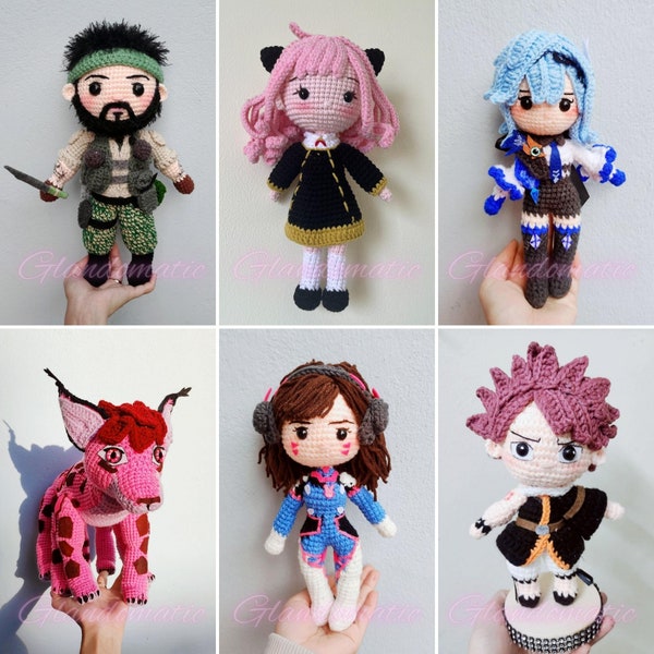 Game, Animated Cartoon Character Crochet Doll - Custom Amigurumi Plush Doll -  Cartoons, Actors, Anime Crochet Doll - Look Alike Gifts