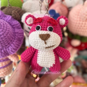 Crochet Bear Keychain - Bear Plush Toy - Teddy Doll - Toy Amigurumi