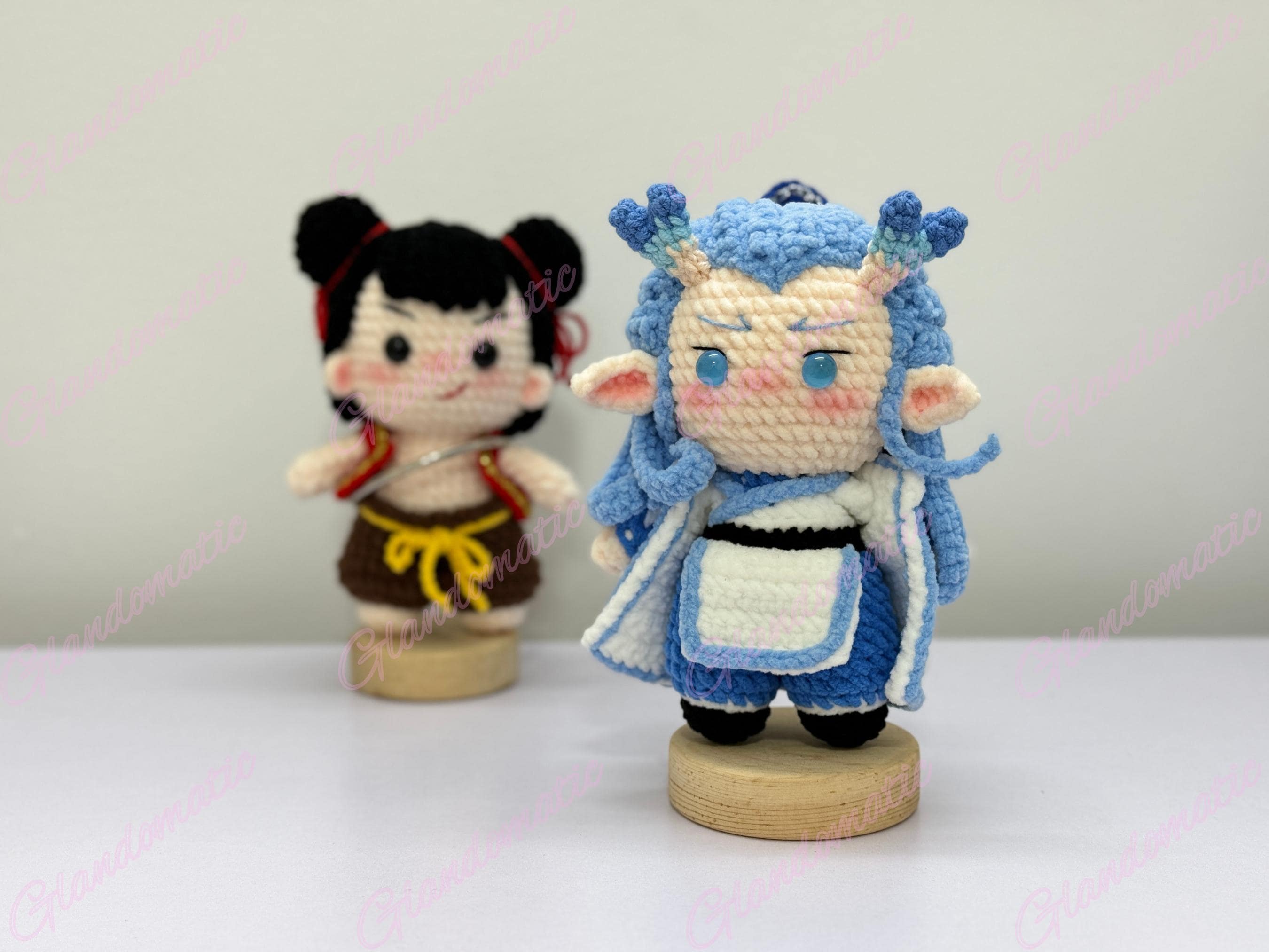 Ne Zha & Ao Bing Crochet Dolls – Chinese Mythology Amigurumi