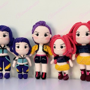 Kpop Demon Hunter Plush Doll - Rumi, Zoey, Mira Plushie - Movie, Film Character Amigurumi - Fanmade Cosplay Doll - Kpop Fan Gift