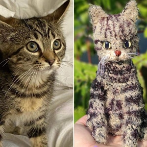 Gehäkelte Katze Plüschpuppen - Tier Plüschtier - Tier Plüschtier - Miniatur Katzenpuppen - Gleich aussehen Katze - Geschenke für Mama