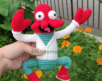 Dr. Zoidberg Crochet Dolls - Crochet Your Favorite Character Peluche - Série Télévisée Futurama Amigurumi - Personnages de fiction bourrés