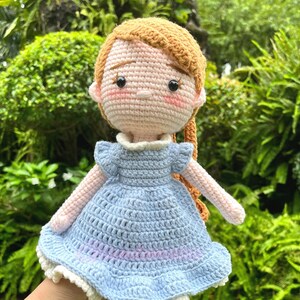 Nina Crochet Doll - Personalized Princess Plush Gift - Princess Amigurumi - Baby Girl Doll - Gift for Toddler