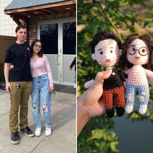 Best Couple Gift Cute Couple Crochet Doll Romantic Anniversary Wedding Gift image 1