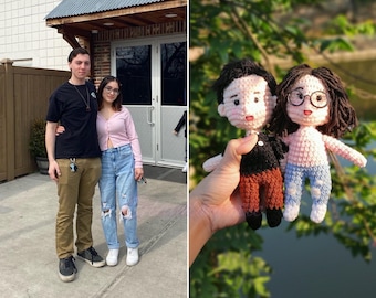 Best Couple Gift - Cute Couple Crochet Doll - Romantic Anniversary Wedding Gift