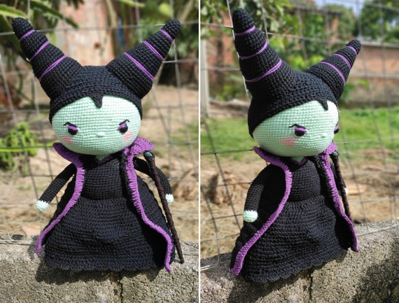 Crochet Maleficent Plush Doll Amigurumi Maleficent Evil Queen