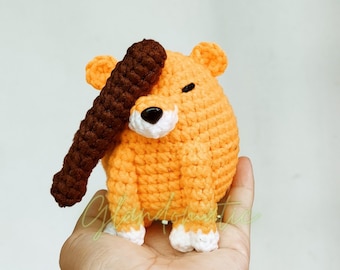 Crochet Doge Meme Doll - Custom Cheems Bonk! Go to Horny Jail Plush - Shiba Inu Dog Stuffed Toy - Funny Dog Amigurumi
