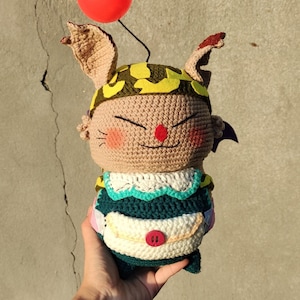 Crochet Moogles Doll - Final Fantasy Character Amigurumi Dolls - Final Fantasy Inspired Toys - Gift For Fan