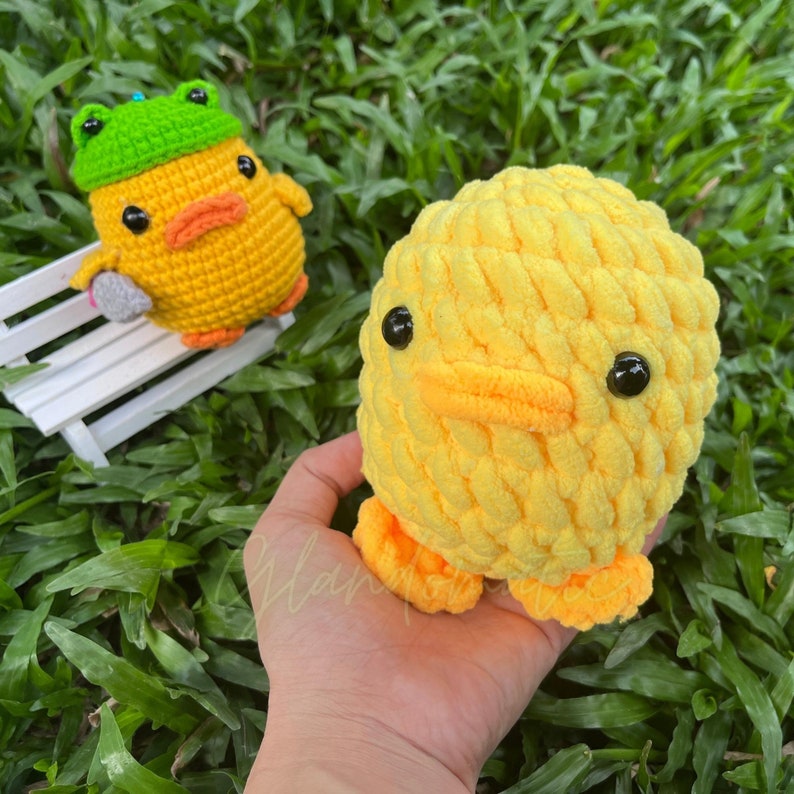 Crochet Duck With Knife Meme Doll Chick With Knife Plush Etsy