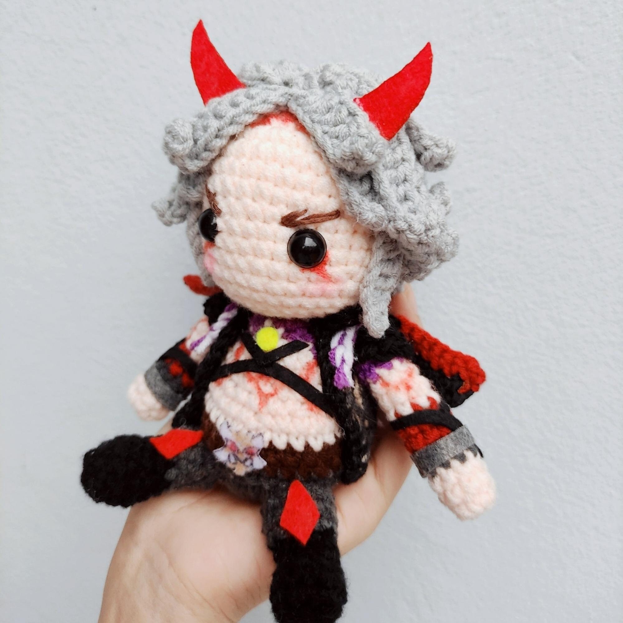 Custom Arataki Itto Crochet Doll Game Character Plushie Etsy