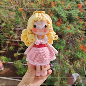 Crochet Sleeping Beauty Princess Doll - Princess Aurora Plush Doll - Briar Rose Disney Amigurumi Toys - Gift for Daughters
