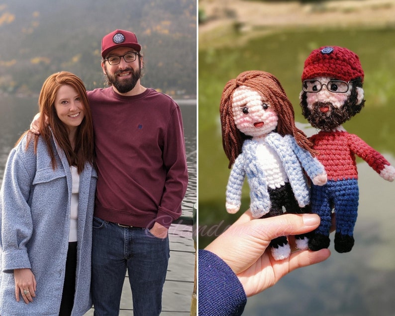 Best Couple Gift Cute Couple Crochet Doll Romantic Anniversary Wedding Gift image 7