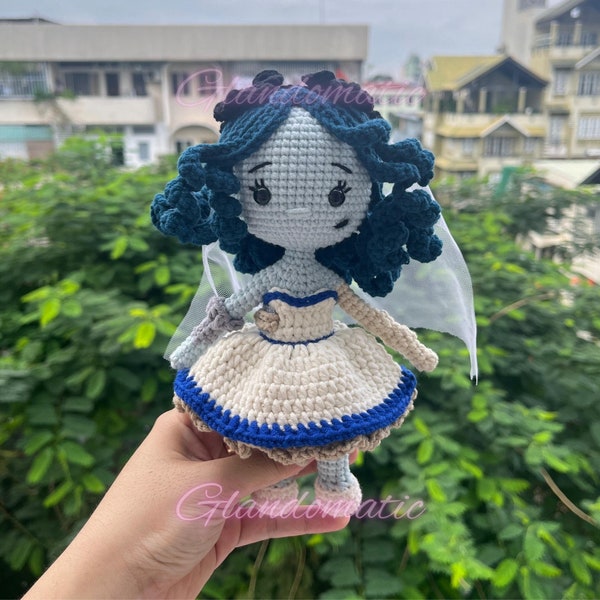 Corpse Bride Crochet Doll - Horror Movie Character Plush - Halloween Amigurumi - Soft Toys for Girl - Handmade Gifts