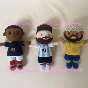 Crochet Famous Soccer Player Doll - World Champions - The GOAT Soccer Player - Celebrity Amigurumi - Messi Fan Gift