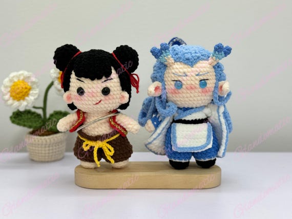 ୨୧ Mちゃん おまとめのページになります୨୧ Ne Zha & Ao Bing Crochet Dolls – Chinese Mythology Amigurumi