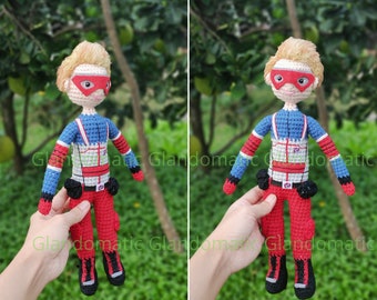 Henry Danger Crochet Doll American Comedy Character Amigurumi Doll Superhero Captain Man s Sidekick Plush Toy Crochet Kid s Toy