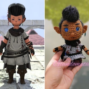 Crochet Game Online Character Commission - Custom FFXIV Plush Character - Final Fantasy Amigurumi Dolls - Gift For Fan