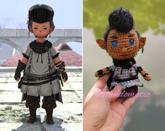 Crochet Game Online Character Commission - Custom FFXIV Plush Character - Final Fantasy Amigurumi Dolls - Gift For Fan