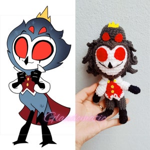 Custom Adult Animated Character Crochet Doll - Princess of Hell Comedy Plush Commission - Crochet Character Gift