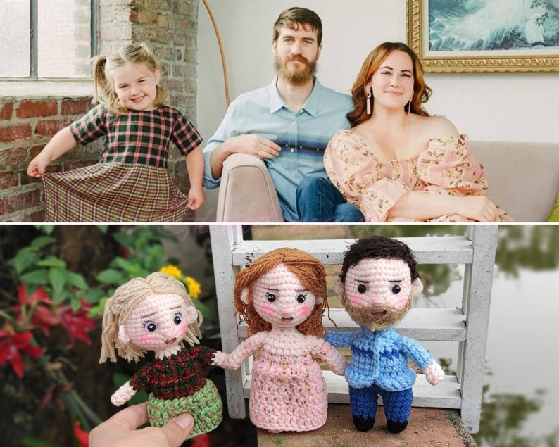 Best Couple Gift Cute Couple Crochet Doll Romantic Anniversary Wedding Gift image 3