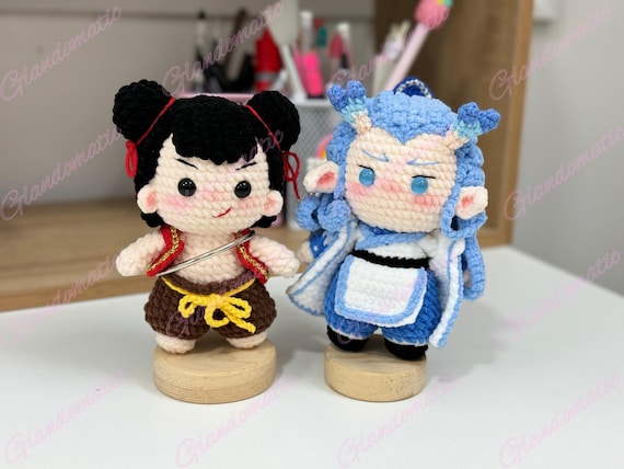 H-9 Amigurumi Ne-gi ぬいぐるみ Ne Zha & Ao Bing Crochet Dolls – Chinese Mythology Amigurumi