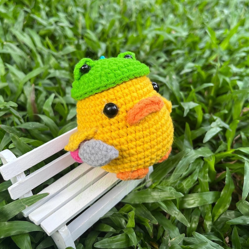Crochet Duck With Knife Meme Doll Chick With Knife Plush Etsy